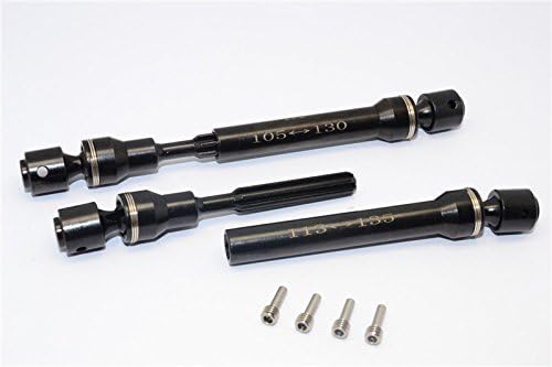 GPM For Gmade Crawler R1 Rock Buggy Upgrade Parts Spring Steel Front/Rear CVD Drive Shaft - 1Pr Set Black