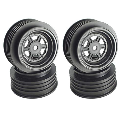 DE Racing Gambler Front Black Wheels (4Pcs) w/ 12mm Hex/AE Offset