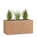 Pflanzwerk® Pflanzkübel TUB Terrakotta 30x60x30cm XXL – Rechteckig – Großer Fiberglas Blumenkübel für außen und innen - Frostbeständig - UV-Schutz - Markenqualität
