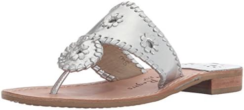 Jack Rogers Women's Hamptons Sandal, Silver, 5.5 M US