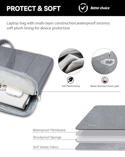 Image of Ferkurn Laptop Case Bag for Women Men Briefcase Messenger Bag, 15.6 16 Inch