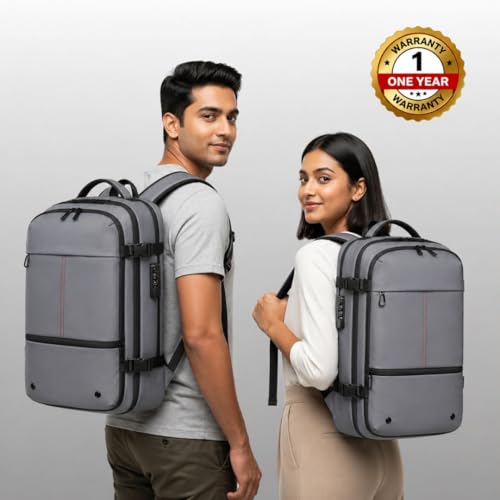 Image of KARRIER Vacuum Compression Backpack for Men & Women - 3-in-1 Travel Bag with Built-In Compression System, 17.3 inch Laptop Sleeve & Cabin-Friendly Design