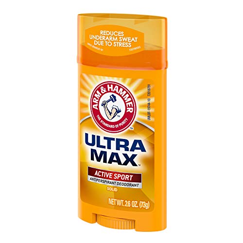 Arm & Hammer Ultramax Active Sport Anti-Transpirant Deostick, breit, 24 Stunden sauber, 79 g, 6 Stück