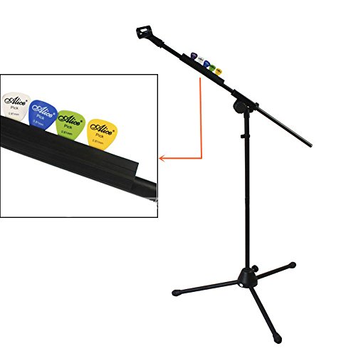 Alice A010D Microphone Music Stand Rubber Guitar Picks Holder Clamp Clip With 5 Picks #TOP7