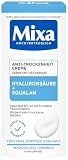 MIXA ANTI-TROCKENHEIT CREME, GESICHTSCREME FÜR TROCKENE, EMPFINDLICHE HAUT, MIT HYALURONSÄURE UND SQUALAN, 50 ML