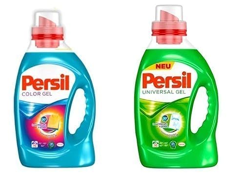Persil Liquid Laundry Detergent Variety Pack (Kraft Universal-Gel 1 Liter and Color-Gel 1 Liter)