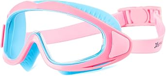 TFJH E 1 Pack Kids Swim Goggles Girls Swimming Goggles for Boys Anti-Fog Waterproof No Leaking 3-12Y