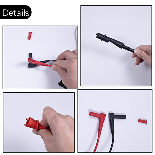 Boceuc Electrical Probe Kit 10A Banana Plug Digital Multimeter Probe Test Leads Wire Set #TOP4