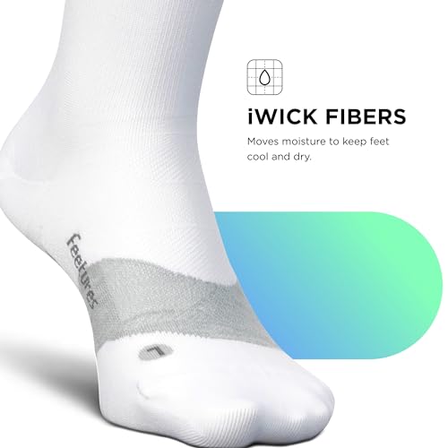 Image of Feetures Elite Ultra Light Cushion Mini Crew Sock - Sport Sock with Targeted Compression
