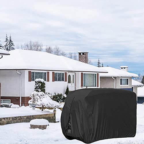 Lmeison Golf Cart Cover 4 Passenger, Waterproof Golf Cart Rain Cover Golf Cart Parts Accessories Fits Ez Go, Club Car And Yamaha, Dustproof And Windproof, Black #TOP6