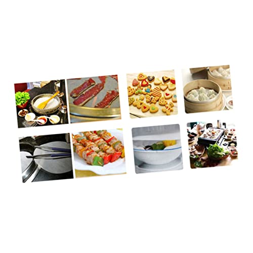 MUCKLILY 50pcs Non Stick Bbq Paper Liners Round Baking Paper for Barbecue Cooking Convenient Kitchen Supplies for Home Restaurant Use Lightweight Practical