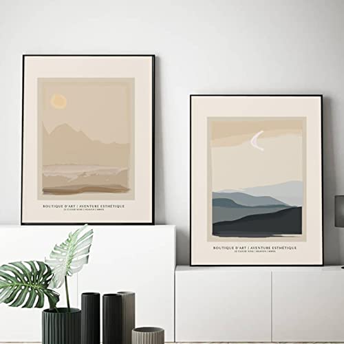 Image pour salon décor à la maison paysage montagne moderne pour habiller un grand mur vide