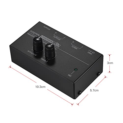 Btuty Phono Vorverstärker (ultrakompakt, mit Pegel- und Lautstärkeregler, 1/4 RCA-Eingang und Ausgang) - Image 6