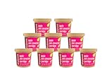 Simplyseedz Apple & Cinnamon Jumbo Oats Porridge Pot. No added sugar, dairy free, Fiber Rich Breakfast with Pumpkin and Sunflower Seeds. Convenient On-the-Go Instant Oats 9 Pack of 60g Pots