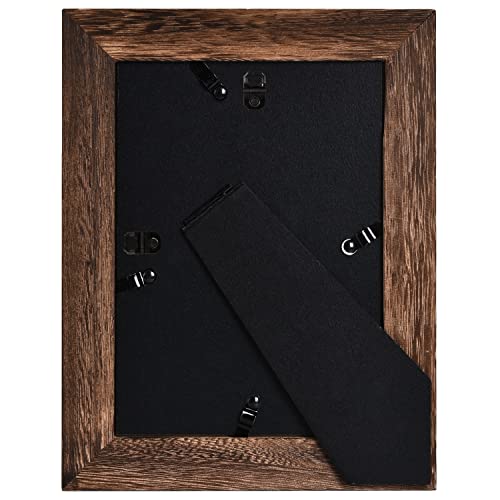 Yaetm-5X7 Picture Frame, Natural Solid Wood Photo Frame Display For Tabletop And Wall High Definition Glass Carbonized Black(2 Pack) #TOP3