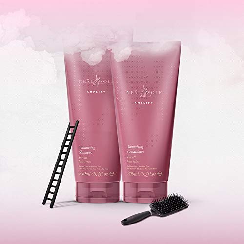 Neal & Wolf Amplify Volumising Shampoo (250ml) & Conditioner (200ml) Duo Set, Weightless Volume for Fine Flat Hair