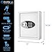 Barska 48-Key Wall Mount Key Cabinet Safe – Digital Keypad Lock Box with Numbered Hooks, Drop Slot, Color Tags & Backup Keys – Steel Construction for Home, Office, Business, School, Hotel