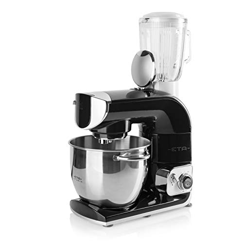 ETA Küchenmaschine im Retro Ganzmetall-Design STORIO - 1200W, Planeten-Rührwerk, Edelstahlschüssel 5.5l, Schwarz – Bild 4