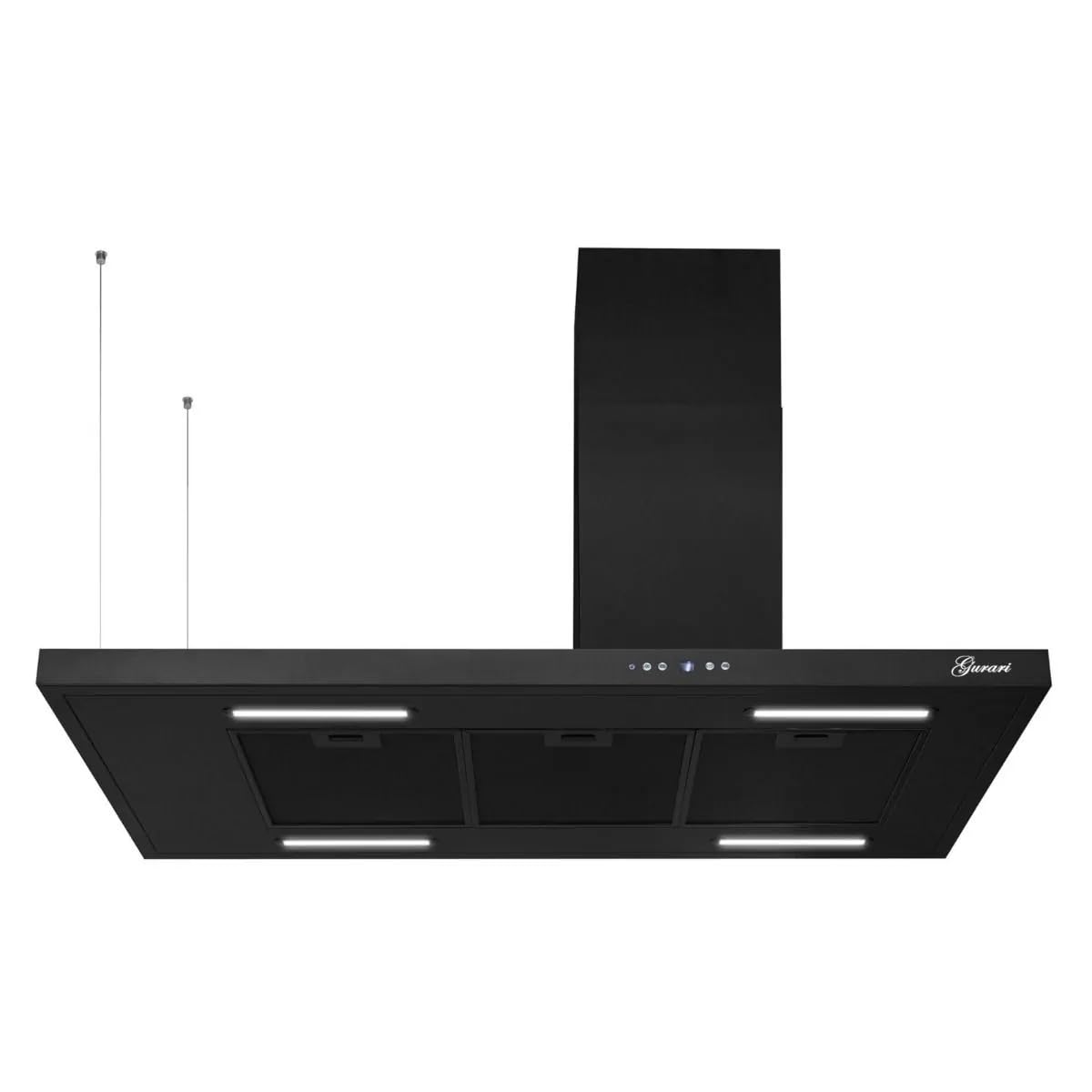Gurari GCH 793.R Cappa aspirante con ripiano 116 cm Nero 850m³/h, Classe di efficienza energetica: A++