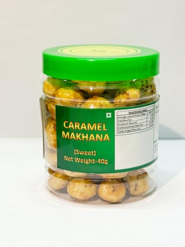 Image of SuPoshtik Caramel Makhana Sweet Fox Nuts, 40g, Healthy Snack,