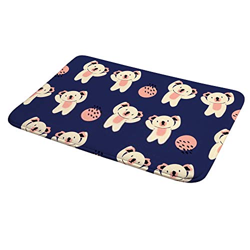 Tapis de bain rose koala antidérapant lavable en machine