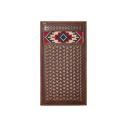 ARIAT Men's Western Inlay Rodeo Wallet Tan One Size