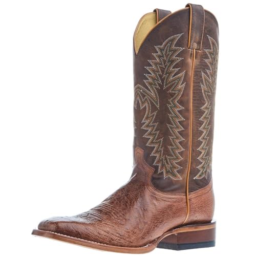 Justin Boots Mens Breck Smooth Ostrich Square Toe Casual Boots Knee High - Brown