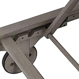 greemotion Gartenliege Maui Sonnenliege Holz grau-Liegestuhl mit Rollen für Garten, Terrasse & Balkon-Outdoor Rollliege Kopfteil verstellbar, 19,5 x 6,5 x 1 cm - 10