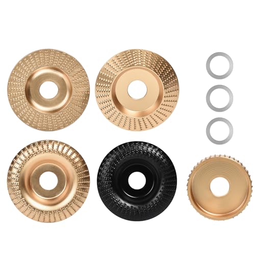 Lot de 5 disques abrasifs pour meuleuse d'angle, disque de sculpture sur bois, métal dur, outil de travail du bois, meuleuse d'angle pour moulage, meulage et...