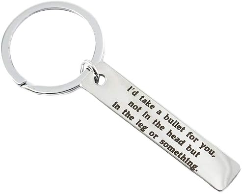 Hibetek Funny Friend Gift ID Take a Bullet for You Keychain Friendship Jewelry Cheer Up Gift
