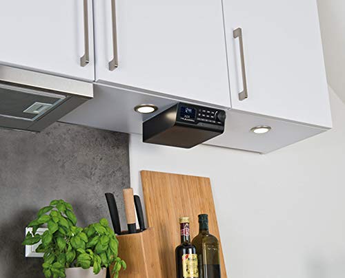 Radio de cuisine connectée DAB+/FM compatible Amazon Alexa / bluetooth, noir [VR-Radio]