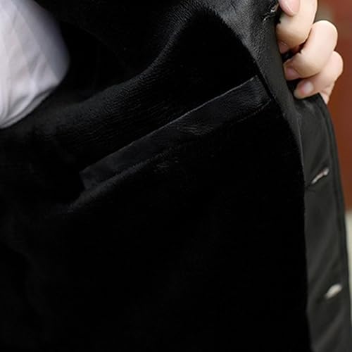 Men Shirt Style Leather Jacket Male Vintage Faux Lambskin Pu Jackets Flip Collar Trucker Leather Coat Single-Breasted3