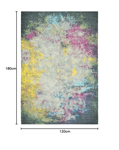 Image of Printed Rug Soft Floor Carpets with Anti Slip Backing for Living Room | Bedroom | Kids Room (Multi, 4x6 Feet)