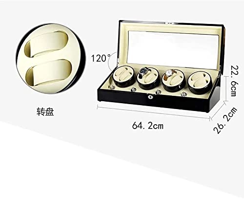 UPPVTE Automatischer Uhrenbeweger, 8 Uhrenbox, batteriebetriebene Uhrenboxen Uhrenboxen Wickler Aufbewahrungskoffer Uhrenbeweger (Color : Black, Size : 8+9) Cover