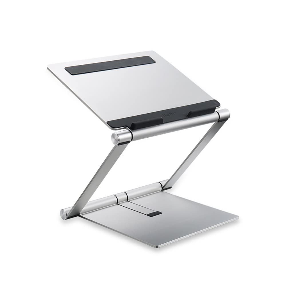 Soporte para computadora portátil para evitar sobrecalentamiento con disipación de calor silver