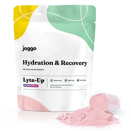 Joggo Keto Electrolytes Powder - Natural Hydration Packets for Keto Flu, Quick Recovery, Hangover Cure & Hangover Prevention with Vitamins and Minerals - Sugar Free, Mixed Berry Flavor (48 Servings)