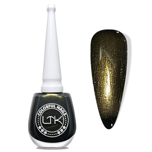 Esmalte de uñas negro, 13 ml, de secado rápido y duradero, no tóxico, efecto natural brillante, esmalte de uñas regular, sin lámpara UV para manicura en casa (negro)