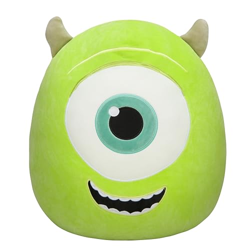 14 inch Disney Mike Wazowski Officially Licensed Kellytoy Plush Toy Colorful Soft Gift for Kids Girls & Boys Washable Squishy Stuff Toy Multicolor All Age
