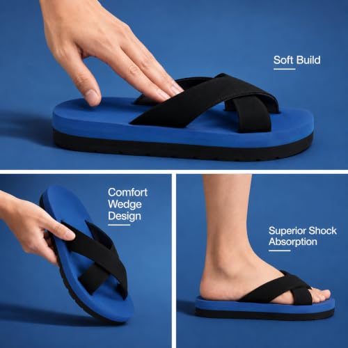 Image of Ortho + Rest Men's Orthopedic Cross Strap Flip Flops