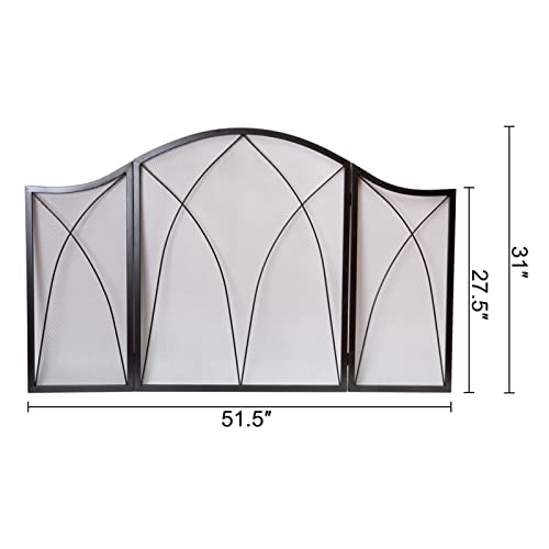 Doeworks Three Panel Basic Arch Fireplace Screens #TOP1