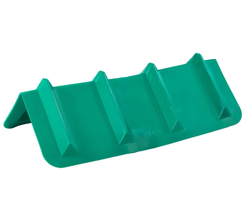 Mytee Products 8"x8"x24" Green Flatbed Corner Protector - V Shaped Edge Guard for Tie-Down Winch &amp; Ratchet Straps - Plastic Corner Protector for Flatbed Trailer Cargo Load