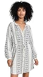 Splendid Women's Freesia Dress, Stone Ikat, Off White, Print, XS