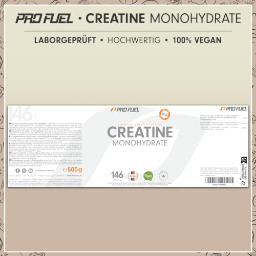 Creatin Monohydrat Pulver 500g - Kreatin Monohydrat in mikronisierter Qualität - Creatine-Monohydrate mit 3000 mg Kreatin pro Tag… – Ansicht 6