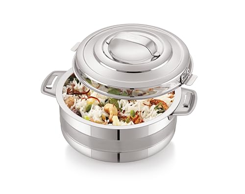 Image of Pigeon Galaxy Stainless Steel Casserole 1500ml | PU Puff Insulated Hot Pot | Keeps Food Hot for Hours | Durable Inner Steel Body | Ideal for Chapati, Rice & Curries