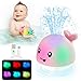 ANGGIKO Baby Girl Bath Toys, Pool Water Table Toy for Babies 1 Year Old Girl Gift, Toddler Bath Toys for Kids Ages 1-3 Light Up Whale Bath Toy Sprinkler Summer Bathtub Fountain Baby Toy 6-12-18 Months