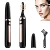 2025 Heated Eyelash Curler-USB Rechargeable Electric Eyelash Curler- Eyelash Curlers Heated 3 Temperature Modes Fast Heat Up Within 3s - 24 Hours Long Lasting- with Led Display for Women Girls (Black)