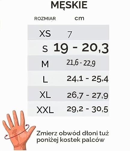 MGGMOKAY Rękawiczki męskie, zimowe ciepłe rękawiczki z prawdziwej skóry owczej