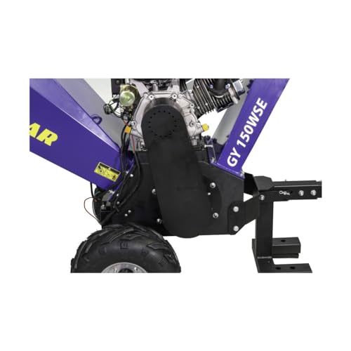 Goodyear - Biotrituradora de Ramas 15HP (11.250 W) con Encendido Eléctrico y Manual, Trituradora de Ramas y Hojas Secas hasta 120 mm, Sistema Triple de Corte, Chasis de Acero y Ruedas Grandes