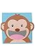 Clever Creations Cute Monkey Collapsible Toy Storage Organizer, Sturdy Toy Box Folding Cube for Kids, Perfect for Organizing Books, Toys, Clothes and Shoes