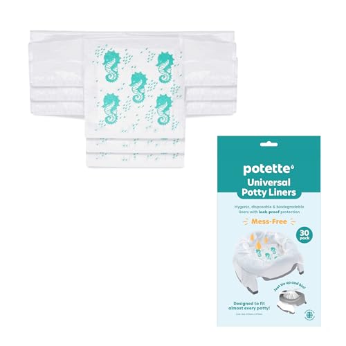 Potette Plus Disposable Liners | Super Absorbent Biodegradable and Lightly Fragranced Potty Bags | Pack of 30